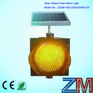 12 Inch (300mm) Yellow Solar Traffic Alarm Light/Solar Warning Light / Traffic Strobe Light